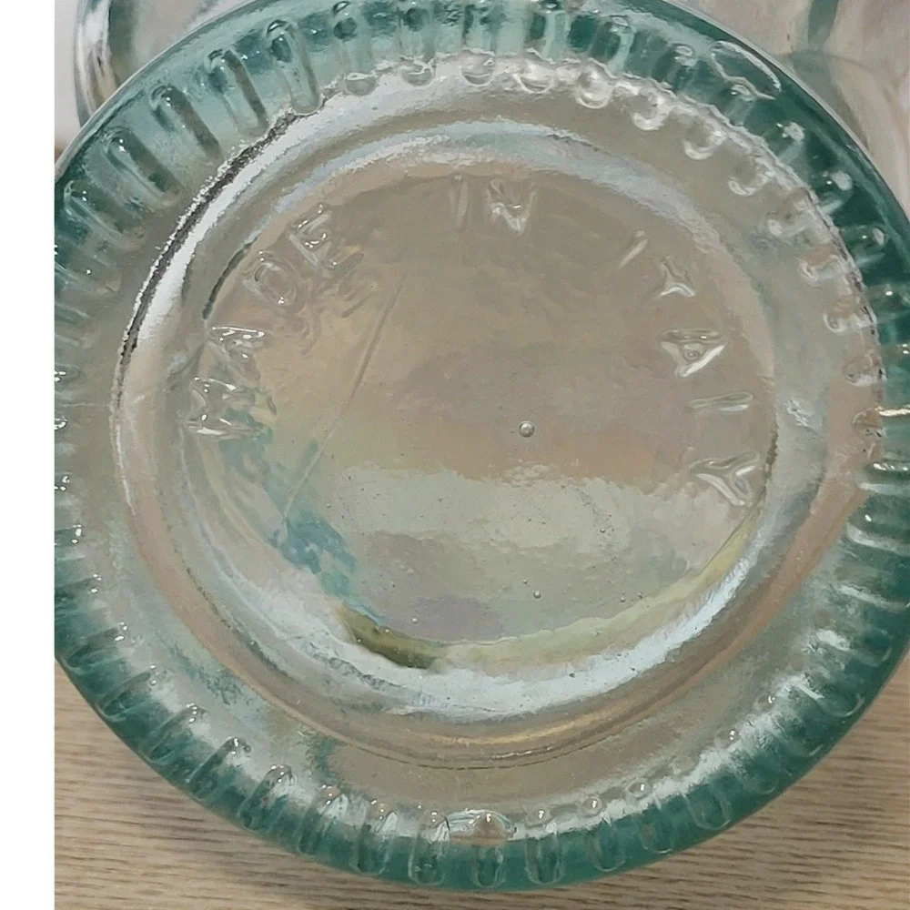 Vintage Italian Iridescent Twisted Swirl Glass Decanter Made in Italy 12in